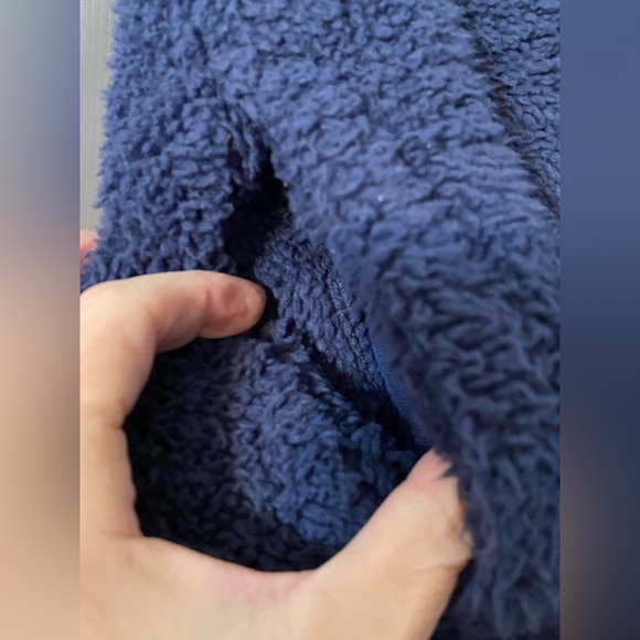 Eddie Bauer Midnight Blue  Reversible Fleece Jacket EUC Medium - Picture 4 of 6